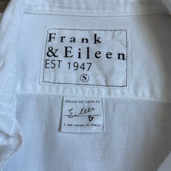 Frank & Eileen EILEEN Relaxed Button-Up Shirt in White Denim - Picture 5 of 11
